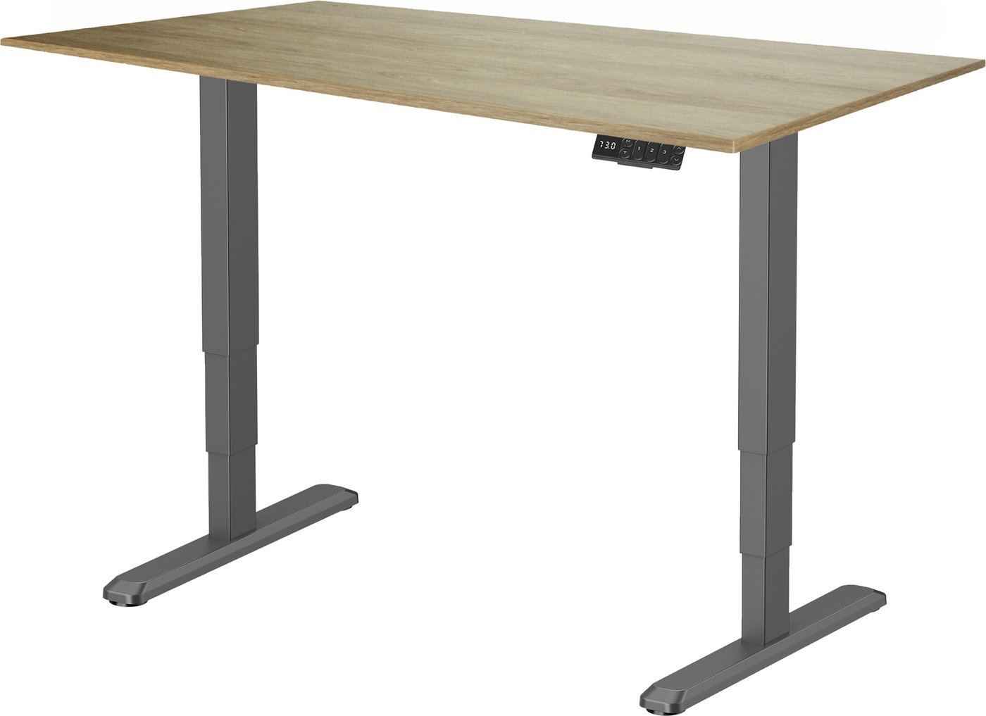 

Стол для работы стоя ErgoSmart Unique Ergo Desk 1380x800x18мм (дуб натуральный/черный)