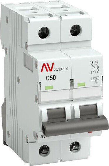 

Выключатель автоматический EKF Averes AV-6 2P 50A (C) 6kA mcb6-2-50C-av