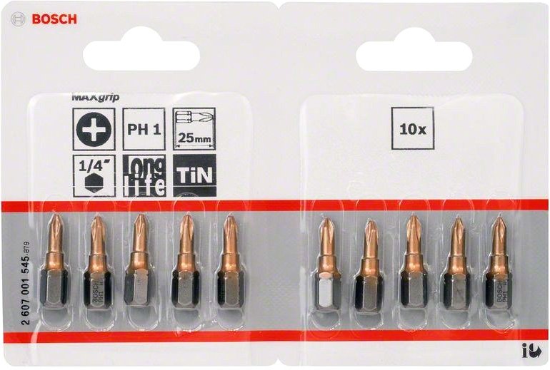 

Бита Bosch 2607001545 10 предметов