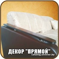 Угловой диван Асмана Магнат 0.8 декор прямой (ридли 07/банни 13/кожзам коричневый)