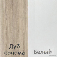 Комод Кортекс-мебель Бари 80 3ш (дуб сонома/дуб сонома/белый)