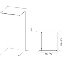 Душевая стенка IVA WIB100C