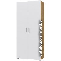 Шкаф распашной Горизонт Лайт 900 (белый/крафт золотой)