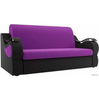 Диван Лига диванов Меркурий 100347 160 см (микровельвет, фиолетовый/черный)