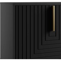 Тумба Involux Неаполь 212T011 (графит/черный матовый/золото)