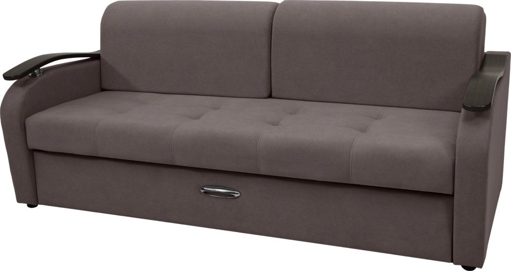 

Диван Сириус Лидер-2 НПБ 215x110 (Eva 06 велюр темно-серый)