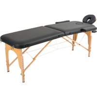 Массажный стол Atlas Sport складной 2-с 60 см деревянный (черный)
