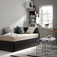 Кровать Ikea Флекке 200x80 (черно-коричневый, осванг жесткий) 394.280.63