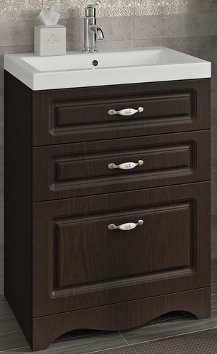 Francesca Тумба Империя Н 60 M-1001067 с умывальником Como 60 (венге)