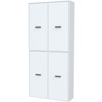 Шкаф распашной Интерлиния Skill-20 (4) (белый/белый)
