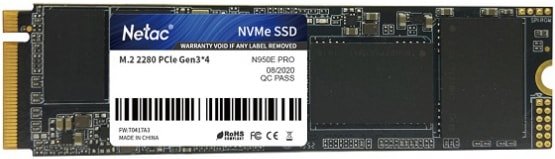 

SSD Netac N950E Pro 1TB (без радиатора)