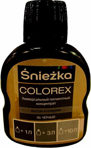 Колеровочная краска Sniezka Colorex 0.1 л (№90, черный)