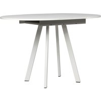 Кухонный стол ВВР Элип-2 (мрамор марквина белый/белый профиль, пластик)