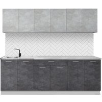 Готовая кухня Артём-Мебель Лана СН-113 без стекла 2.4 (бетон спаркс лайт/бетон спаркс)