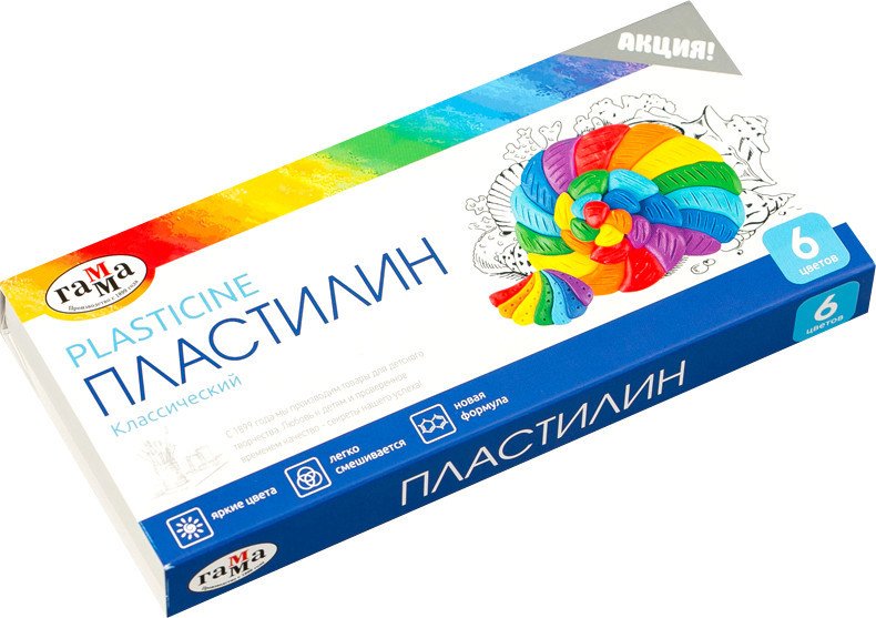 

Пластилин Гамма Классический 281030 (6 цв)