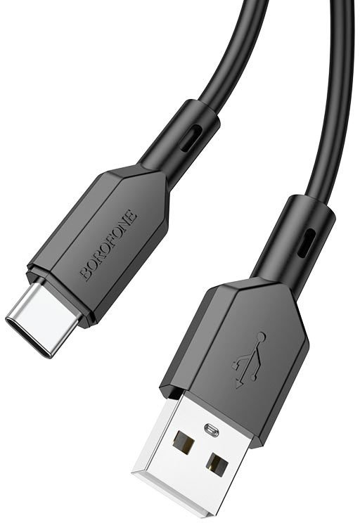 

Кабель Borofone BX70 USB Type-A - USB Type-C (1 м, черный)