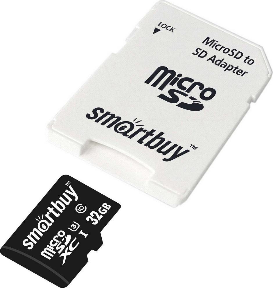 

Карта памяти SmartBuy microSDHC SB32GBSDCL10U3L-01 32GB