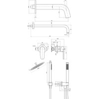 Душевая система  AQUAme Novara AQMS391MB