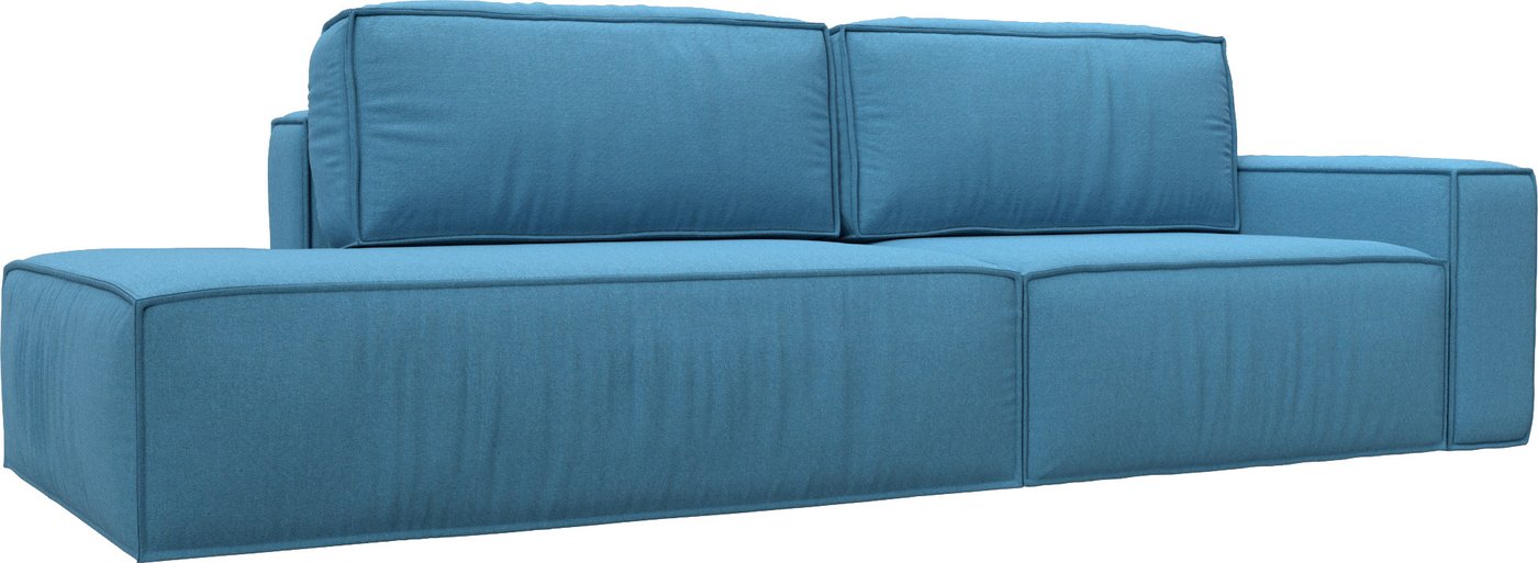 

Диван Лига диванов Прага Модерн подлокотник справа 125057 (рогожка амур голубой)