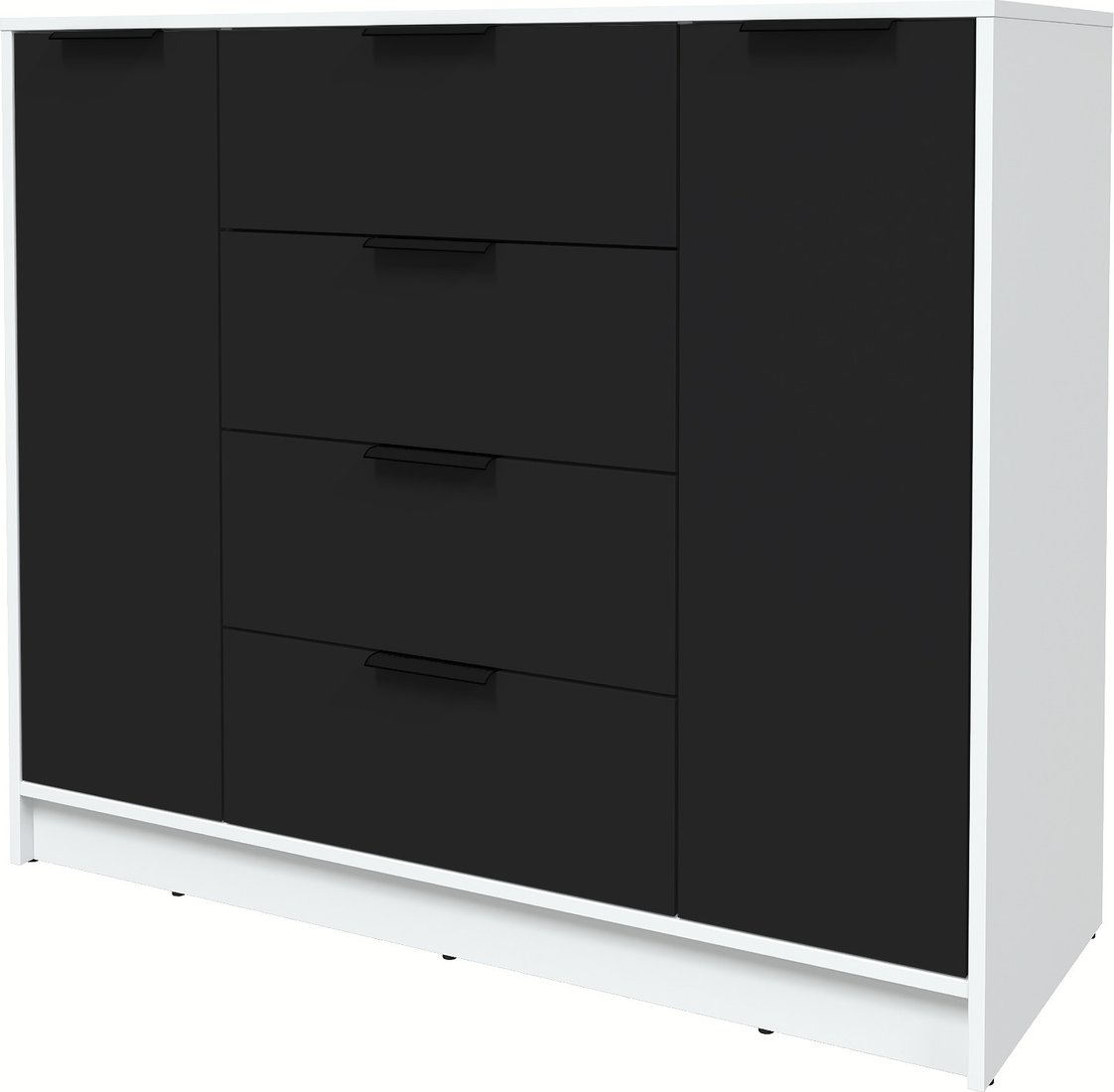 

Тумба Интерлиния Концепт КТ-Т120 Глосс (белый платинум/черный)