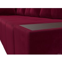 Угловой диван Mebelico Амадэус 109690 (левый, микровельвет, бордовый)
