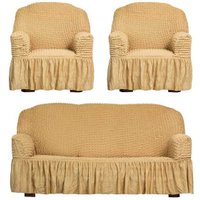 Пледы, покрывала Софатэкс Стандарт КПО 4 с оборкой 00830 (песок)