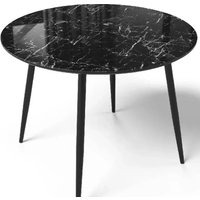 Кухонный стол Элементика Стенли 1000 (черный мрамор/черный кварц/черный)