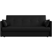 Диван Лига диванов Лига-018 117889 (экокожа черный)