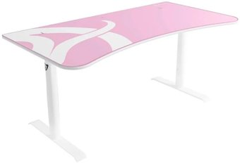 Геймерский стол Arozzi Arena Gaming Desk (белый/розовый)