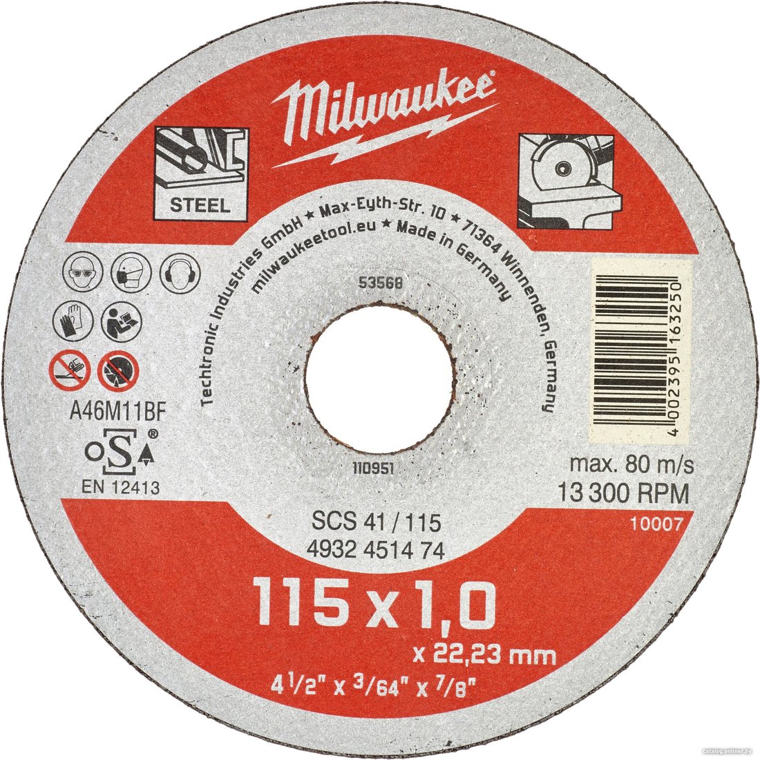Отрезной диск Milwaukee SCS 41 4932451474