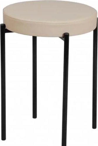 Табурет СоюзРегионПоставка Дора каркас черный, экокожа (Экотекс 3014 темно-бежевый) СРП-006