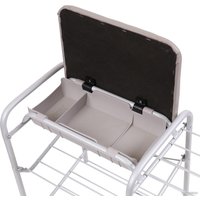 Банкетка Ника ЭТП1-1/МС (светло-серый/матовый серый)