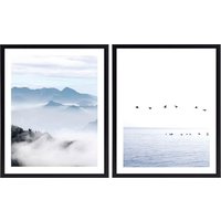 Модульная картина Miram Природа. Птицы в тумане 240501898 (2шт, 40x50) в Мозыре