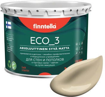 

Краска Finntella Eco 3 Wash and Clean Vanilja F-08-1-3-LG131 2.7 л (бежевый)