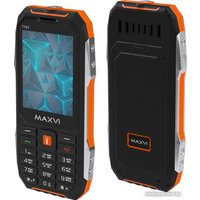 Кнопочный телефон Maxvi T101 (оранжевый)