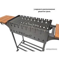 Мангал для дачи Progrill Техас вуд на колесах (5 мм)