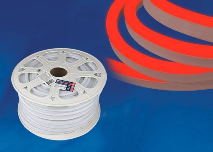 

Гибкий неон Uniel ULS-N21-2835-120LED/m-8mm-IP67-220V-8W/m-50M-RED