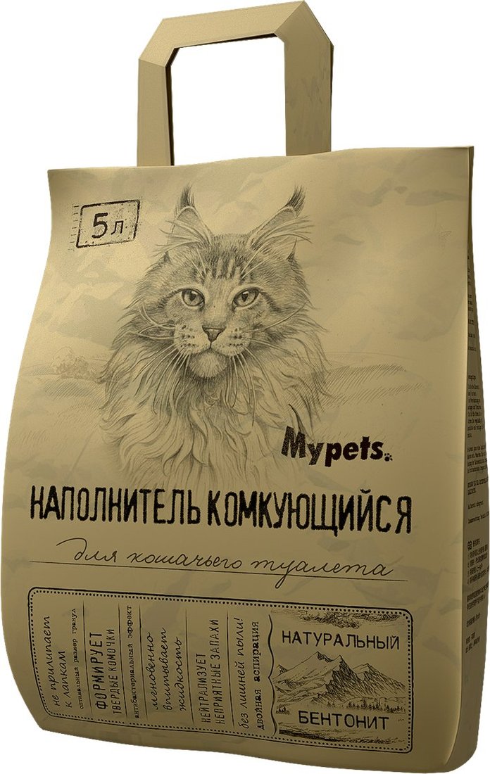 

Наполнитель для туалета Mypets Без запаха (5л)