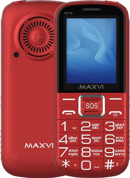 

Телефон Maxvi B21ds (красный)