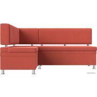 Угловой диван Лига диванов Стайл левый 114521L (микровельвет коралловый)
