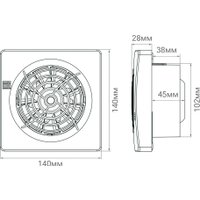 Осевой вентилятор Sparkvent SM-100 HB SM04D-B