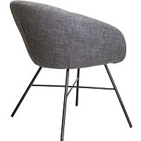 Стул с подлокотниками AksHome Amur (темно-серая ткань/черный)