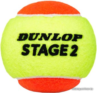 Набор теннисных мячей Dunlop Stage 2 (3 шт, оранжевый)