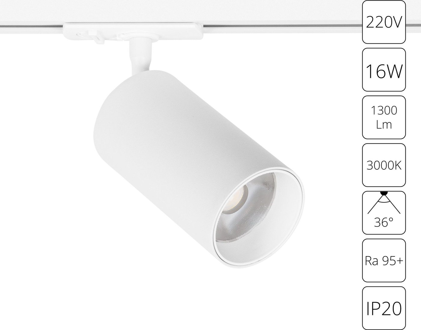 Трековый светильник Arte Lamp Aero A1337PL-1WH