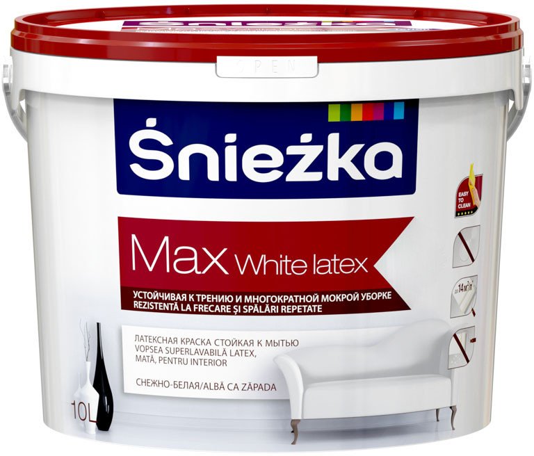 

Краска Sniezka Max White Latex 10 л (белый)
