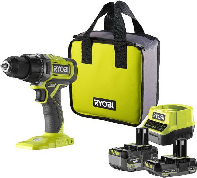

Дрель-шуруповерт Ryobi RDD18-2C52S 5133005522 (с 2-мя АКБ 2 Ач+5 Ач, сумка)