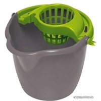 Ведро York с отжимом 12 л круглое (серый)