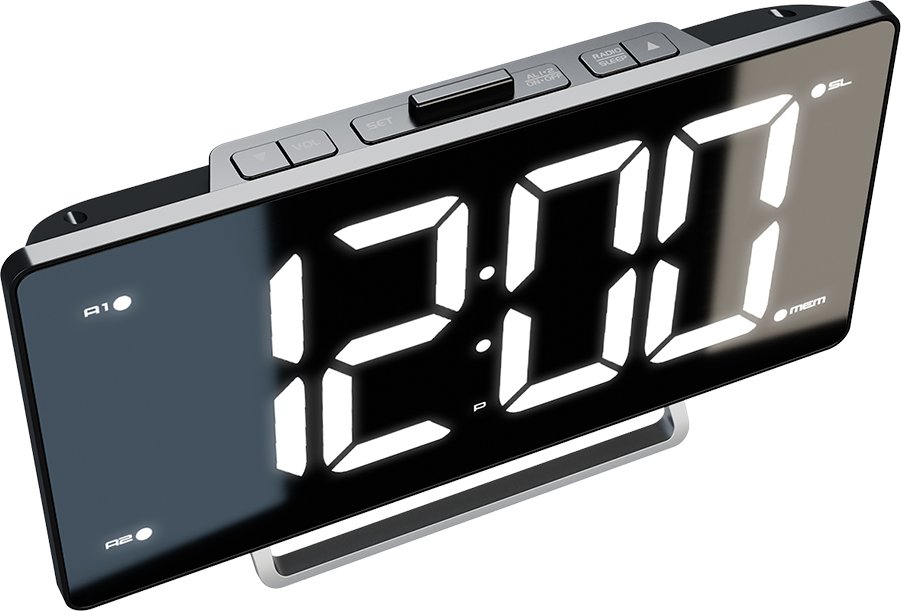 

Настольные часы Soundmax SM-1561U (черный/белый)