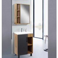  Doratiz Тумба под умывальник Лофт 50 9912.017 (графит/ватан)