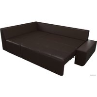 Угловой диван Mebelico Амадэус 109703 (левый, экокожа, коричневый)